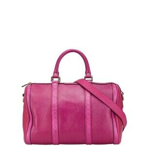 Gucci Guccissima Boston Shoulder Bag Pink Leather